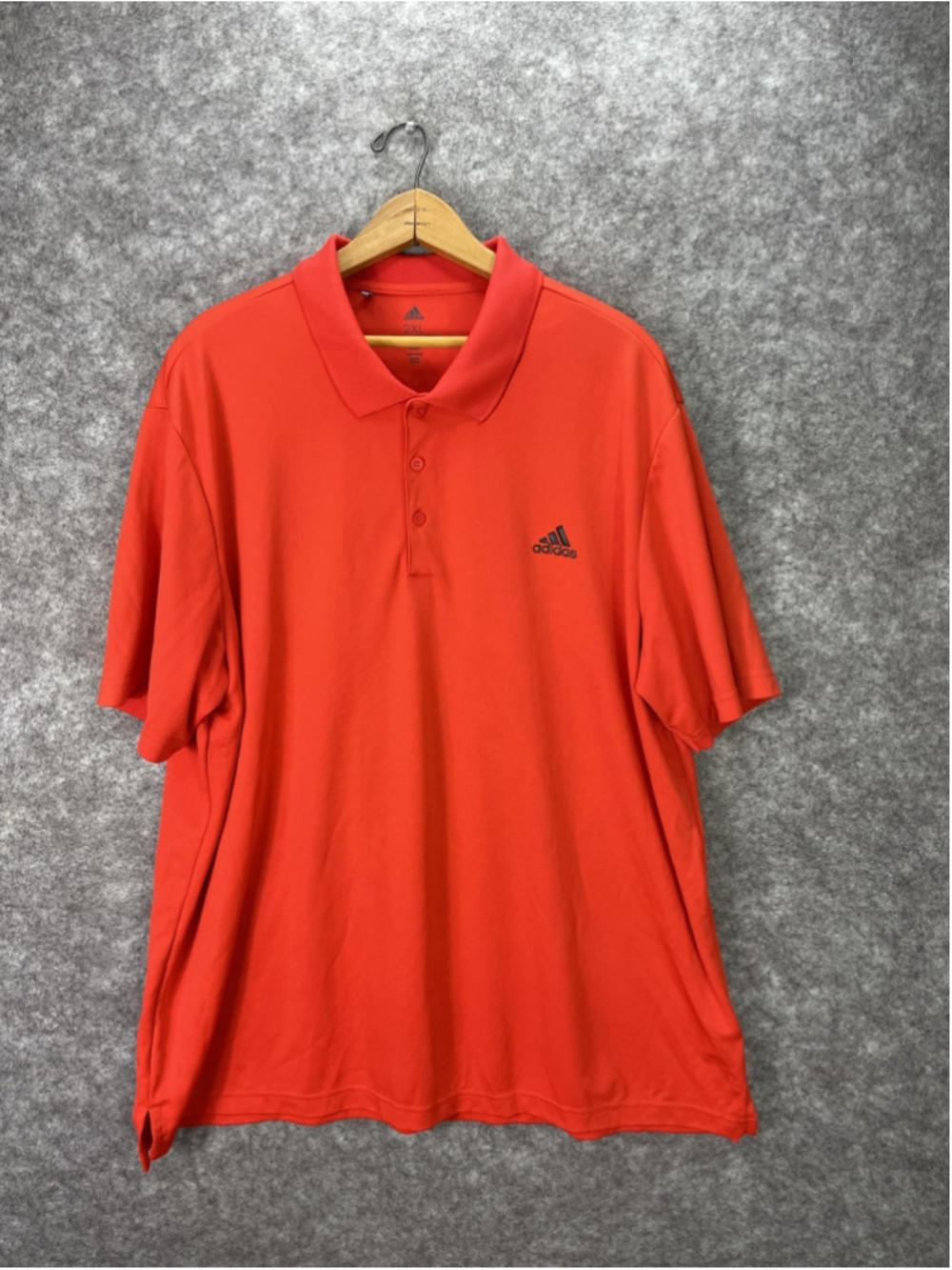 Adidas Golf Polo Shirt Mens 2XL Red Short Sleeve Performance Lightweight Solid
